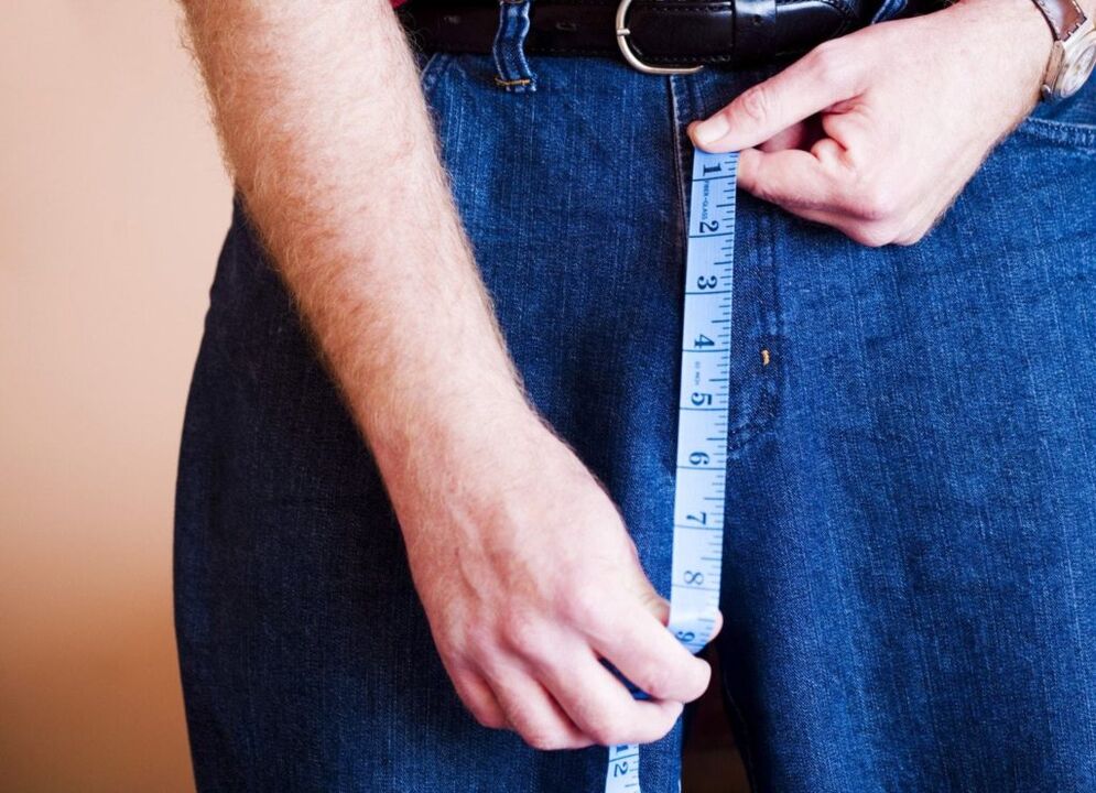 medindo a espessura do pênis antes do aumento